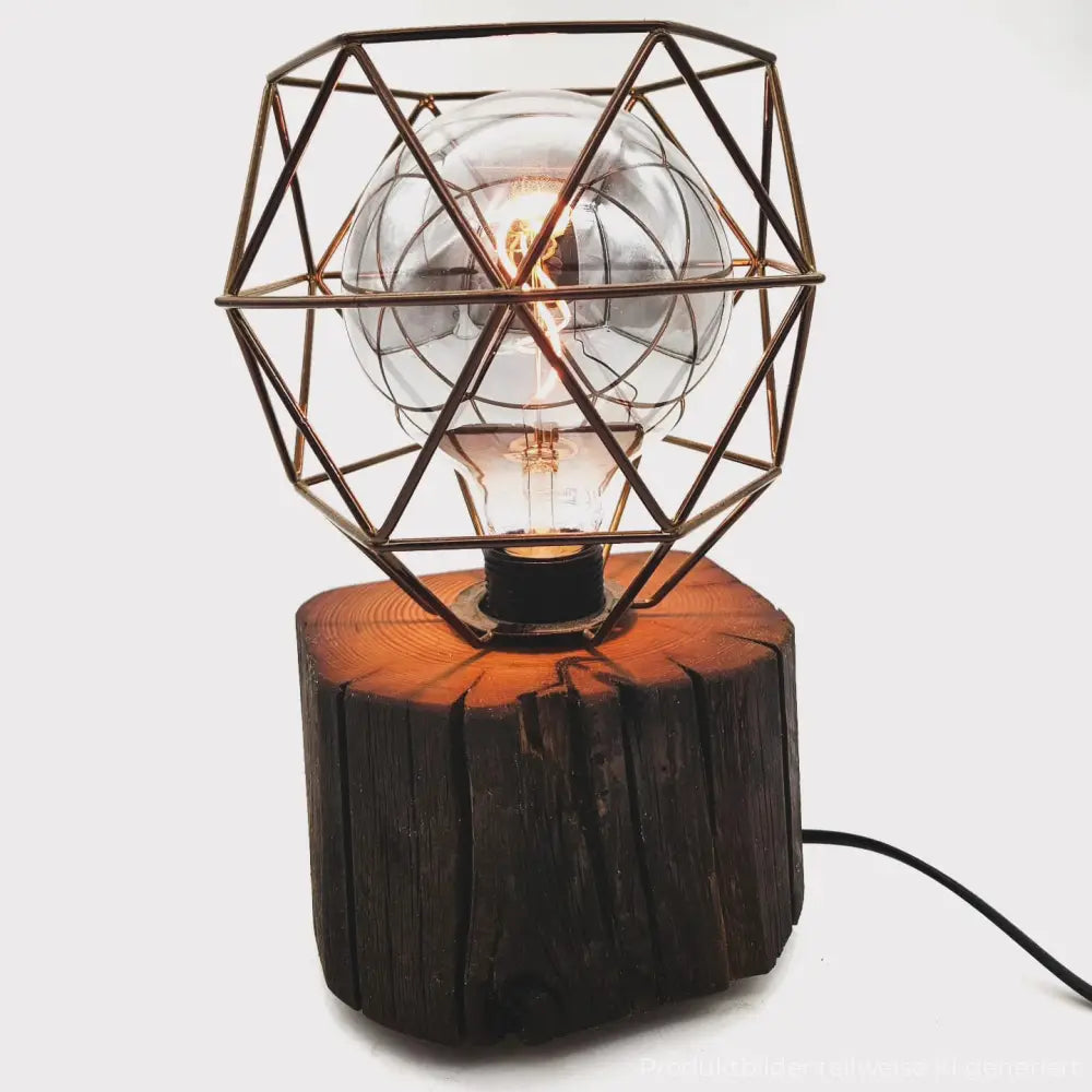 Altholz Lampe Nachttisch LED Smart Home Deko